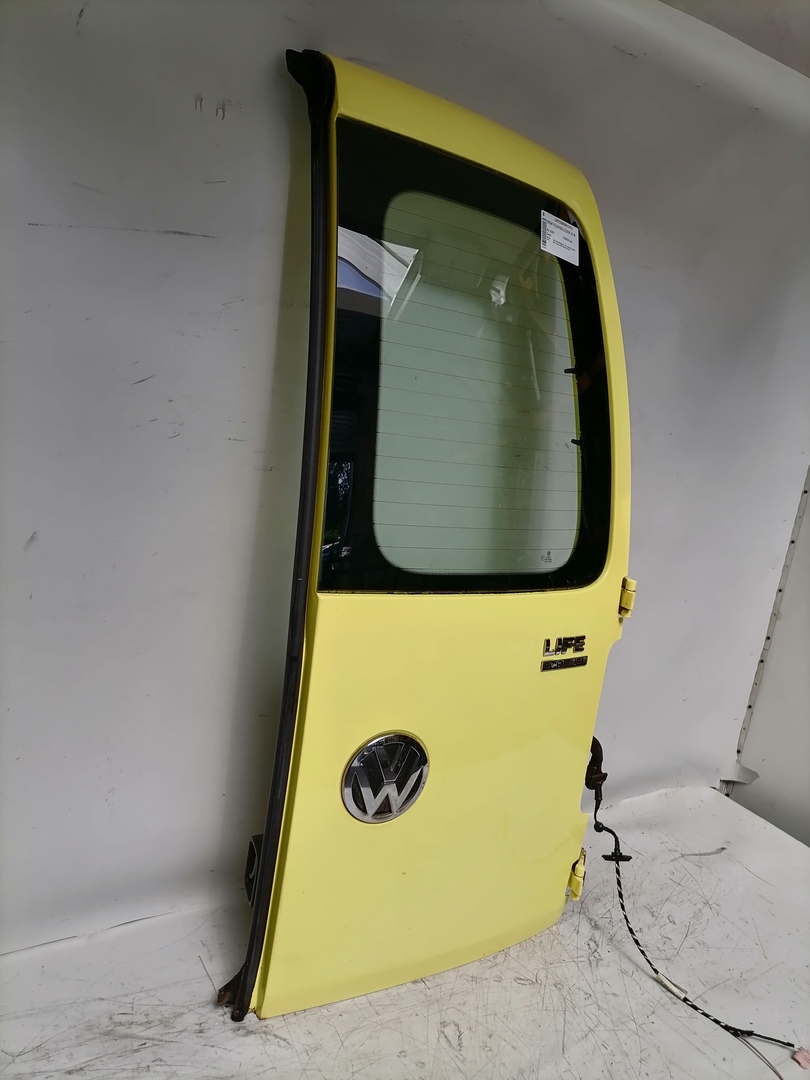 VW Caddy 2K original Fl&uuml;gelt&uuml;r rechts mit Scheibe Gelb Bj.2007